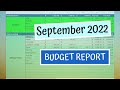 September 2022 Budget Report | Finally Using Some Savings Funds