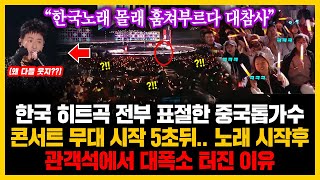 한국 히트곡 전부 표절한 중국톱가수 콘서트 무대 시작 5초뒤.. 노래 시작후 관객석에서 대폭소 터진 이유