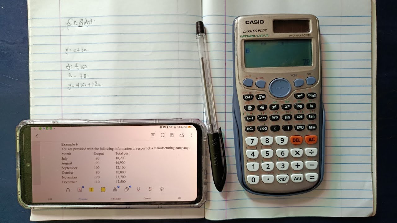 SOLVING QUESTIONS ON REGRESSION ANALYSIS USING CASIO CALCULATOR