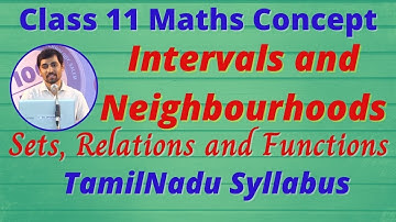 Intervals and Neighbourhoods Chapter 1 Sets, Relations and Functions Class 11 Maths Concept