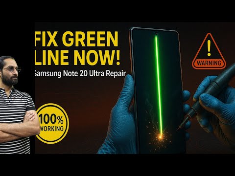 Samsung Note 20 ultra. Display Line Repair. With Laser & Cundactive paste. Zorba Mobile