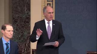 Sen. Bob Casey speaks during Democrats' filibuster for gun control