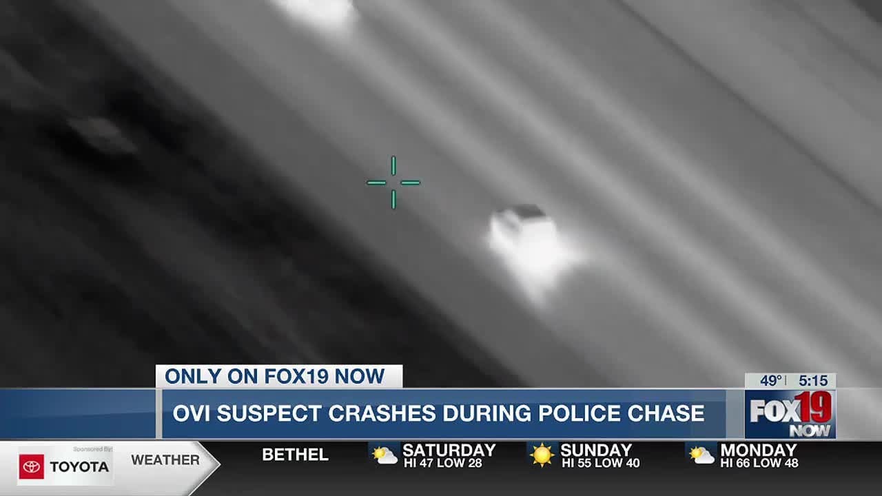OVI suspect crashes during police chase in Warren County - YouTube