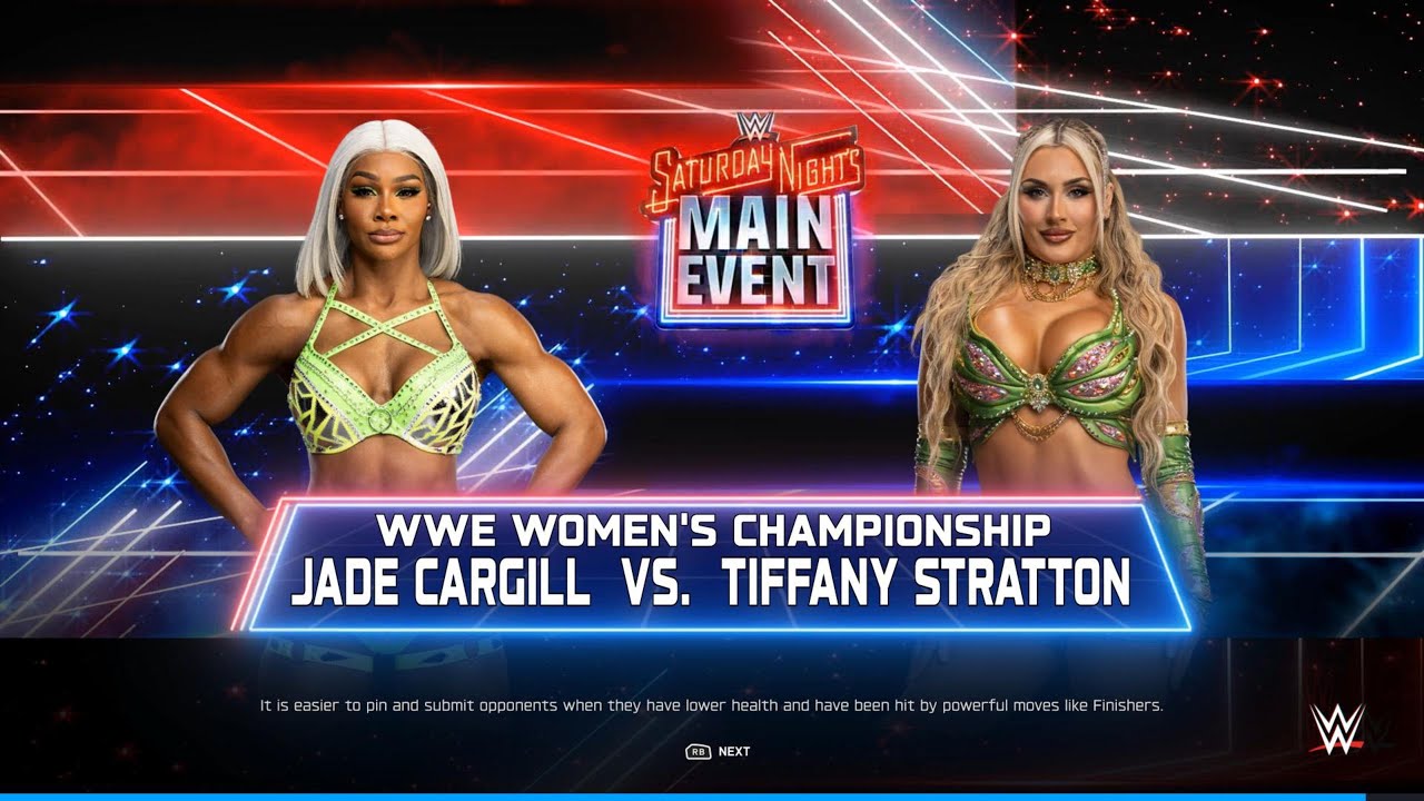 Джейд Каргилл против Тиффани Стрэттон — женский чемпионат WWE — SNME — WWE 2K25