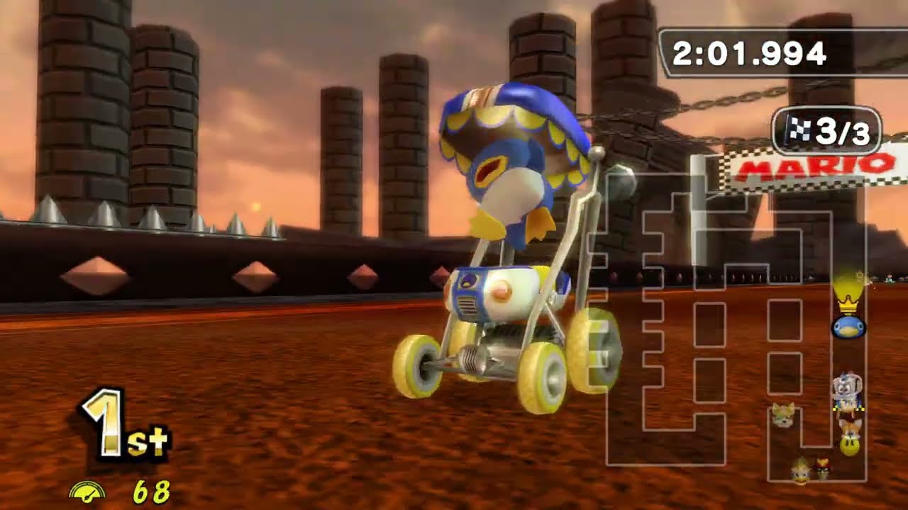 Mario Kart Wii Deluxe - Custom Tracks #370 150cc (1 Player) with Tuxie