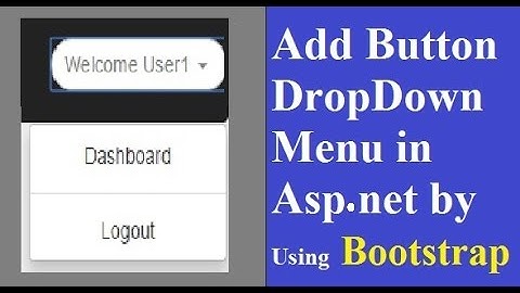 add dropdown menu asp net bootstrap