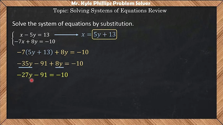 Solving Systems using Substitution Ex 1