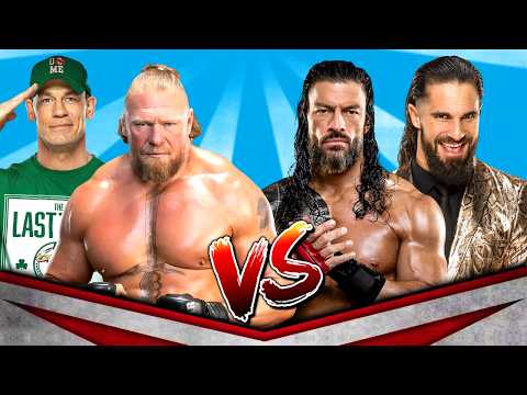Video WWE 2K26 - John Cena & Brock Lesnar vs Seth Rollins & Roman Reigns (The Shield) | Dream Match