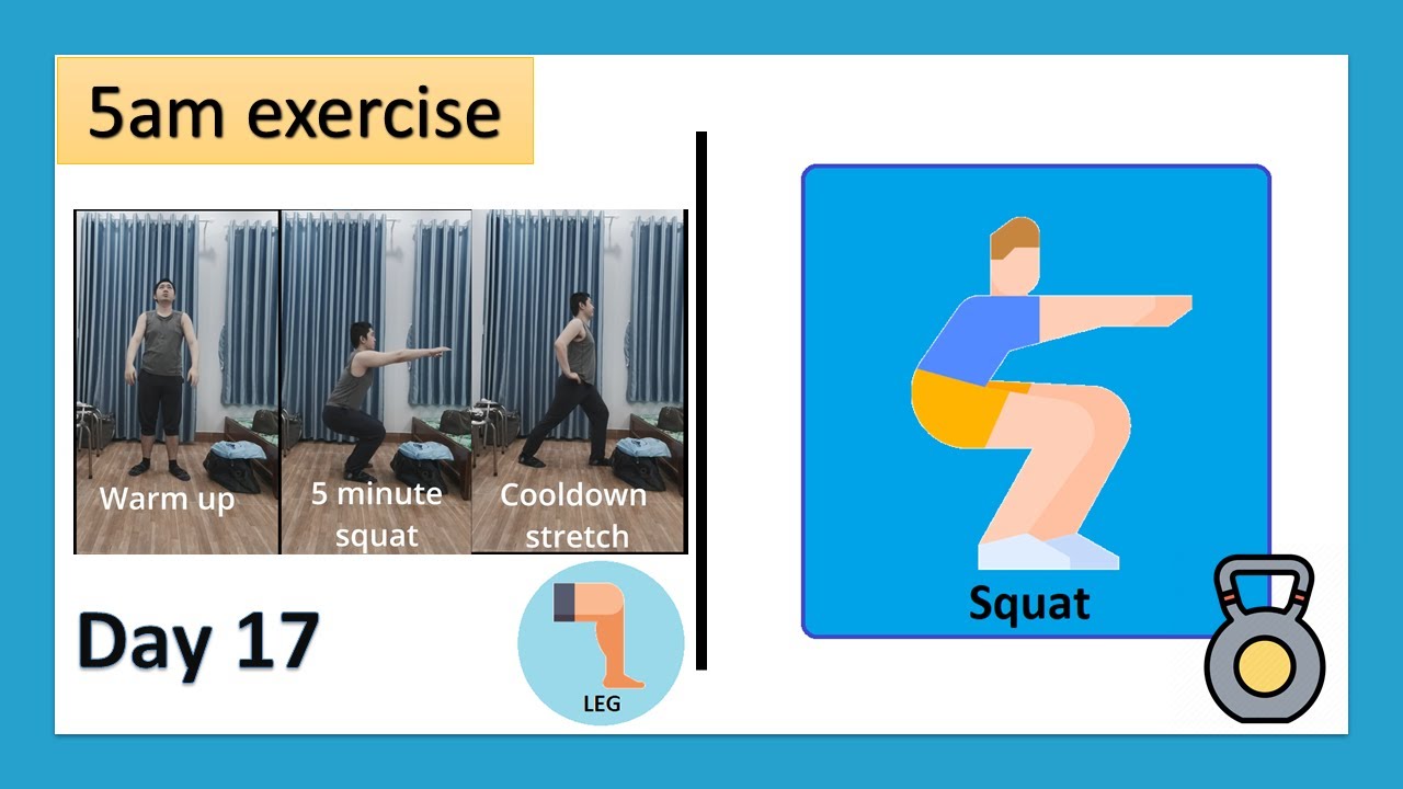 5am exercise day17 - exercise log - journey to 1000days - YouTube