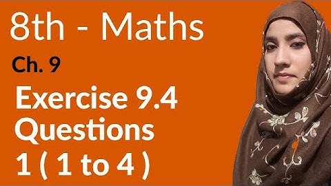 8th Class Math, Ch 9 - Areas And Volumes Exercise 9.4 Q 1 (1 to 4)- 8th Class Maths