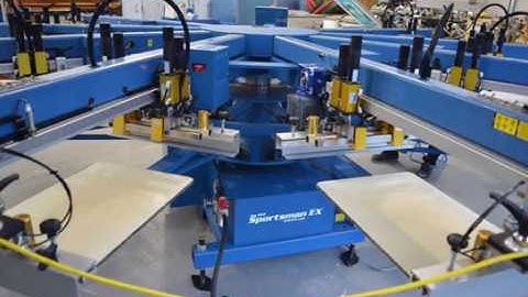 Timelapse of M&R Sportsman Automatic Screen Printing Press