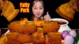 EATING JUICY & OILY PORK CURRY WITH RICE! MUKBANG! #mukbang #eatingshow #pork 