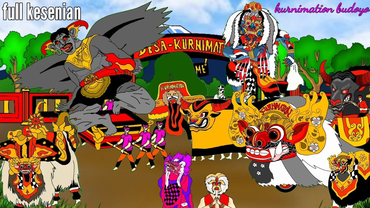 PAWAI SERU‼️MACAM MACAM BUDAYA BARONGAN RAKSASA JARANAN BANTENGAN OGOH2 REOG