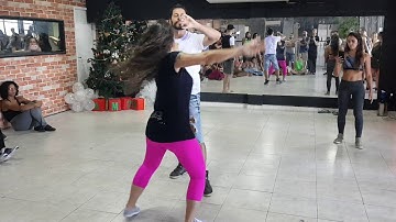 Brazilian Zouk demo by Rachel & Renato Ramalho, Rio de Janeiro 2018-12-22. Ramalho