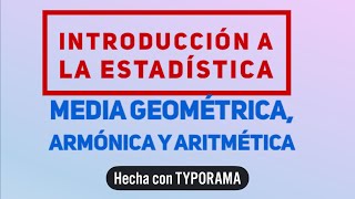 Arithmetic, Geometric, and Harmonic Mean