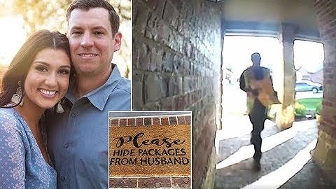 Amusing moment an Amazon delivery driver follows instruction  to hide package from husband