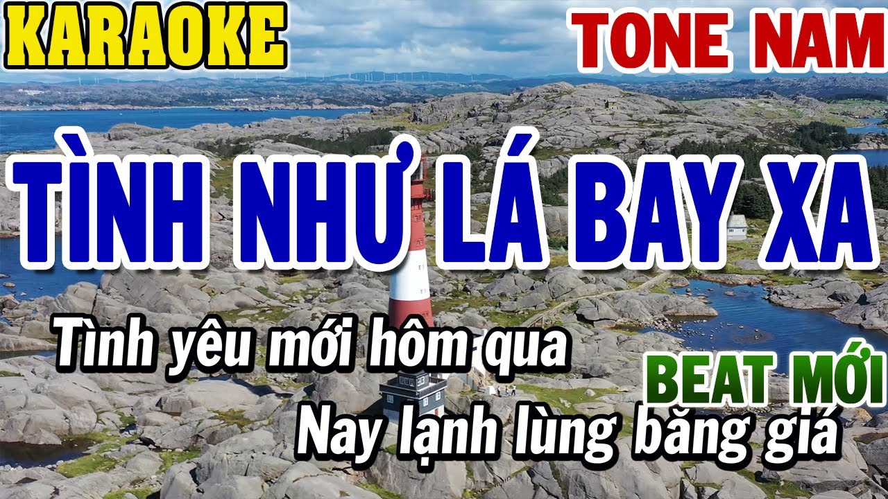 Karaoke Tình Như Lá Bay Xa Tone Nam | Beat Mới Chuẩn | 84