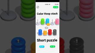 Color Hoop Stack☺️|| short puzzle || brain games ||