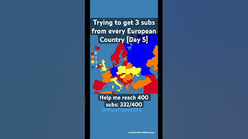 Trying to get 3 subs from every European country #europe #map