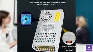Review - 12V 50A 600W New Version 110V AC to 12V DC Converter Switching Power Supply Tran