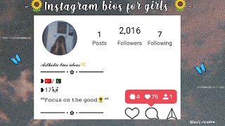 How to make Instagram bios asthetic||cool bios for Instagram||bios for girls screenshot 3