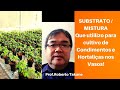 Substrato  mistura que utilizo para cultivo de condimentos e hortalias nos vasos