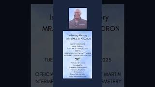 Mr James M. WALDRON | Funeral Announcement #obituariessvg