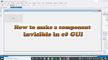 how to make a component visible or invisible in c# GUI