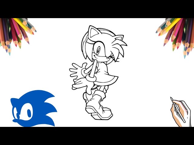 ✍️ Como DESENHAR a AMY ROSE. Assista o vídeo completo no . Link