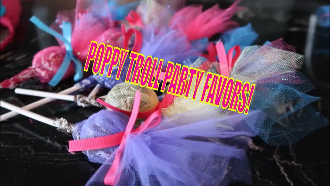 diy poppy troll party favors simple fun easy cheap party favors