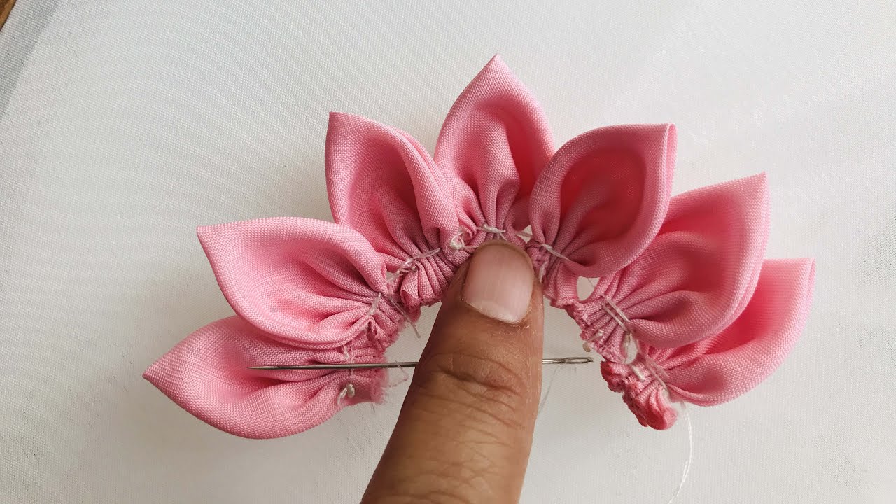 DIY Fabric Flower - How To Make A Broach - Hair Band Flower