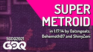 Super Metroid by Oatsngoats, Behemoth87, ShinyZeni in 1:17:14  Summer Games Done Quick 2021 Online