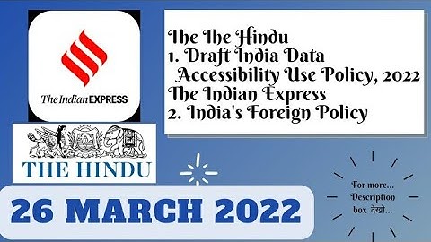 26th March 2022 | Gargi Classes The Indian Express & The Hindu Editorial Analysis | Rajani Kant Lata