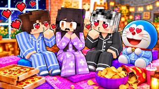 Takintili Erkekler Pijama Partisinde Gökçeyi Öptü - Minecraft