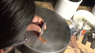 Navajo Handcrafted Copper Bracelet / How it's Made
