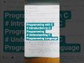 Programming with C l Introduction to C Programming l Understanding C Programming Language