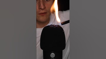 i lit my microphone on fire for ASMR…🔥 #shorts #asmr