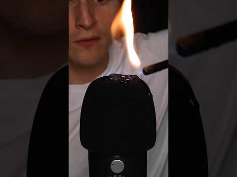 i lit my microphone on fire for ASMR…🔥 #shorts #asmr