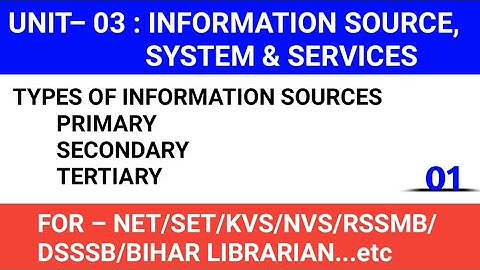 Information Sources and Services in Library Science | Types Of Information Sources | Library Science