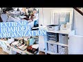 Organizing an Extreme Hoarder Desk and Entry Area!  *Huge Transformation!