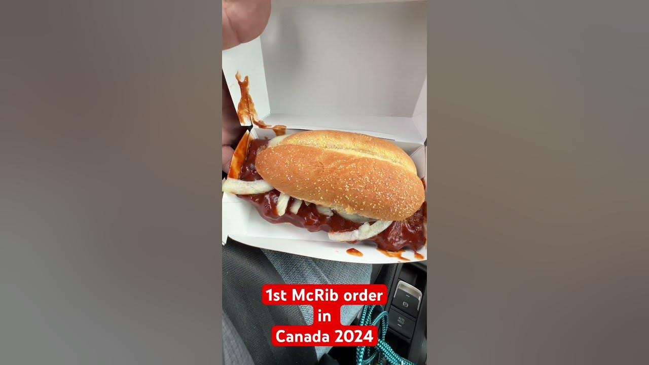 First Ever mcrib Order at McDonaldsCanada in 2024 YouTube