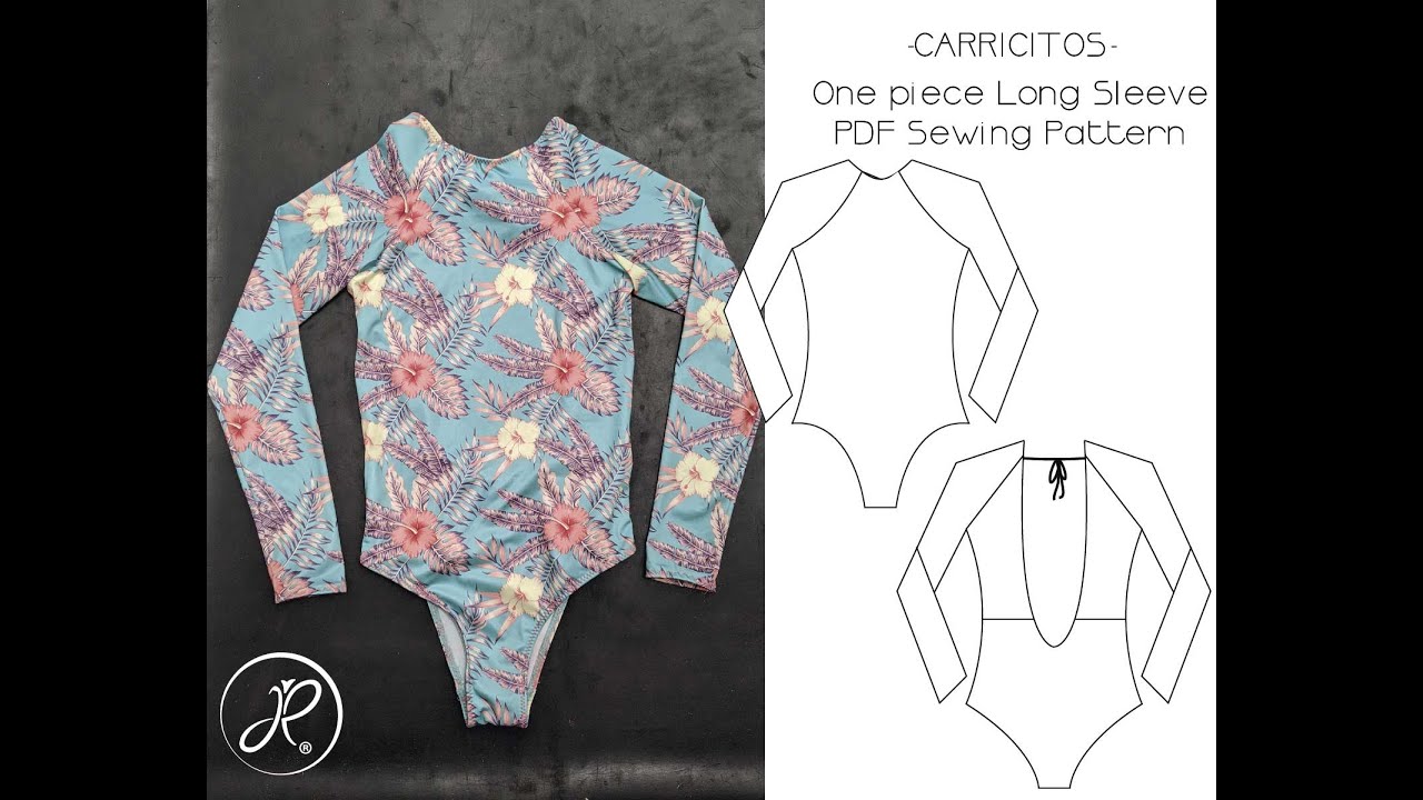 coser un traje de baño completo con manga larga || How to sew a one piece long sleeve swimsuit - YouTube