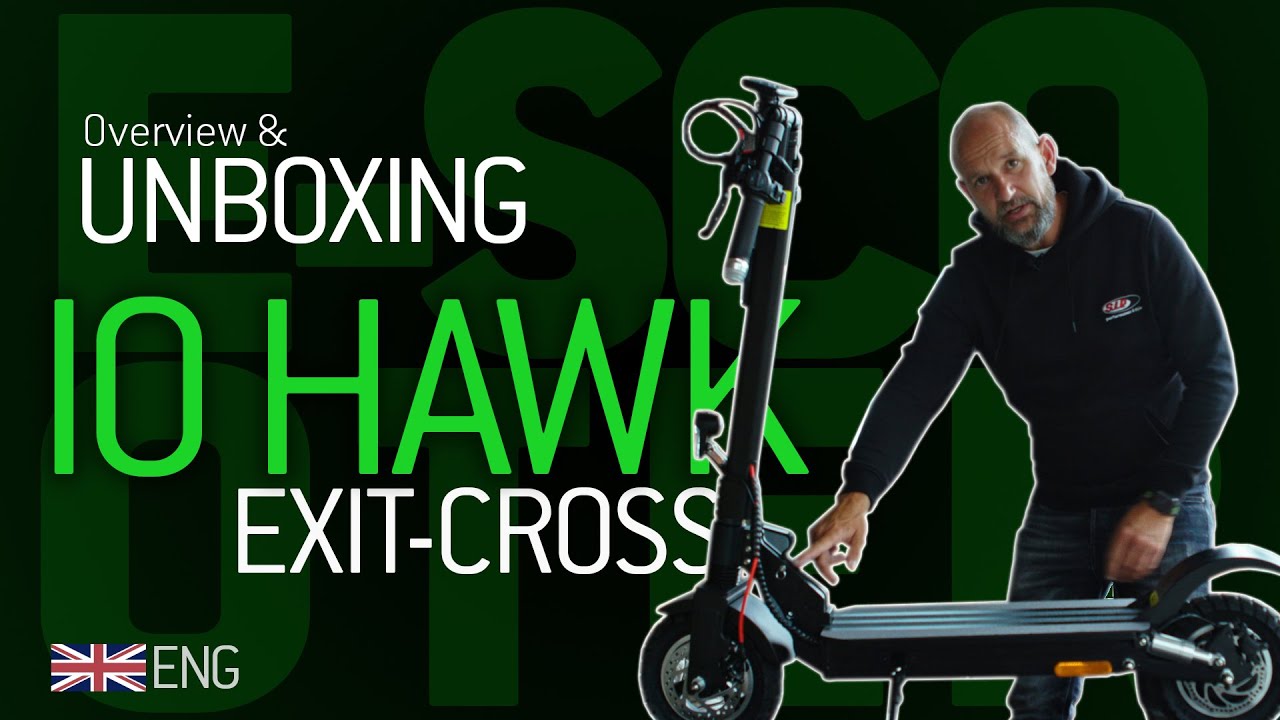 E-Scooter IO HAWK Exit Cross 2.0 - Unboxing & Review (English)