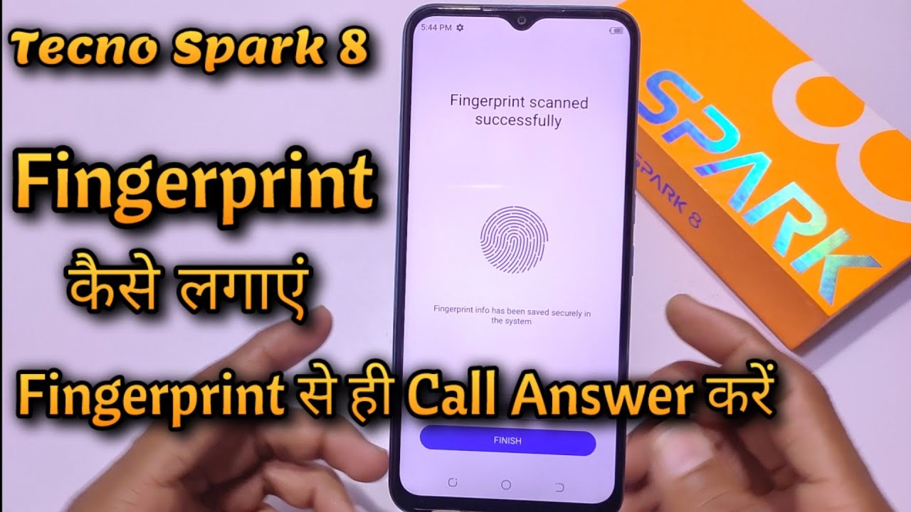How to set fingerprint lock in Tecno Spark 8, Tecno Spark 8 fingerprint lock