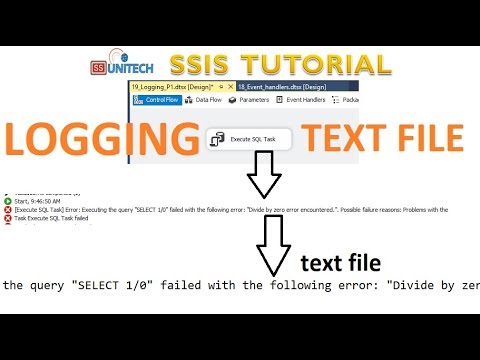 what is logging in ssis | event handlers in ssis | ssis tutorial Part 56