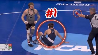 5 HUGE UPSETS from NCAA WRESTLING Championships (2025)