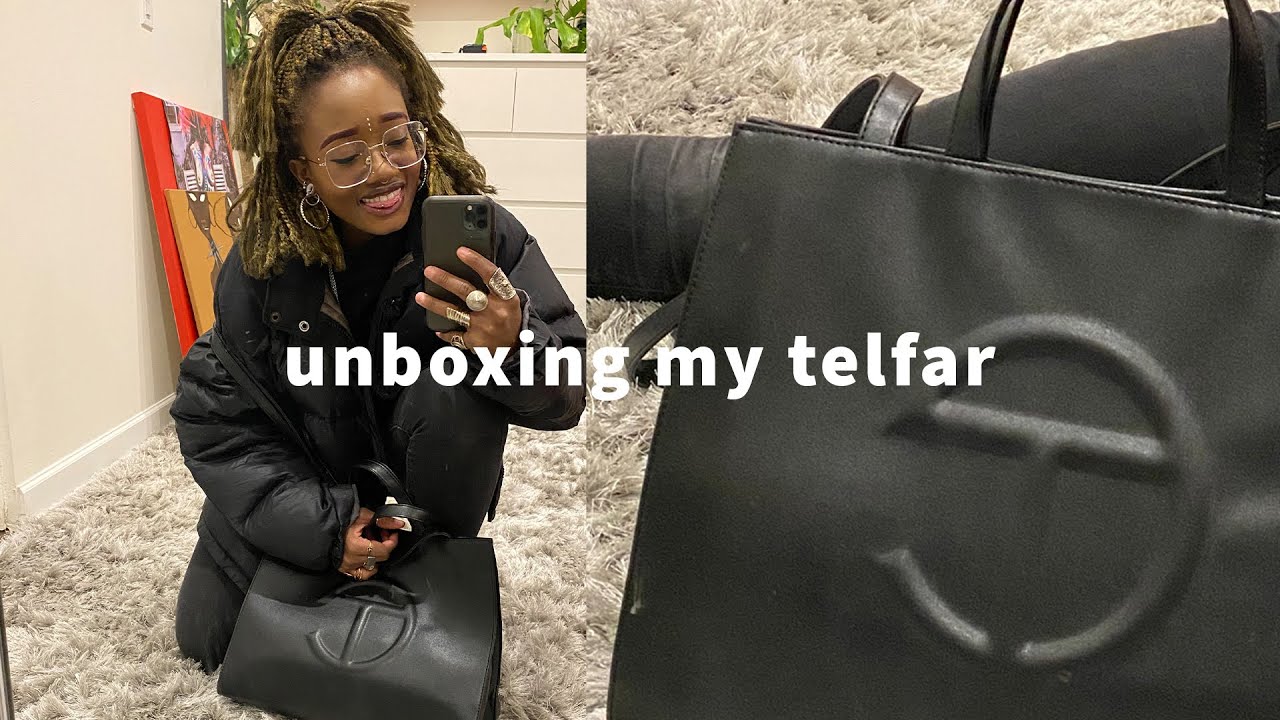 unboxing my (medium black) telfar bag 