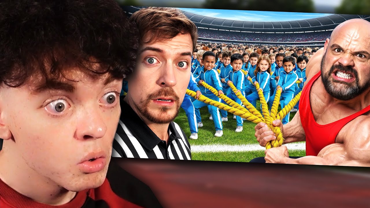 100 Kinder vs. Stärkster Mann der WELT 💪😱