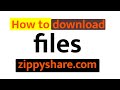 How to download files from zippyshare.com