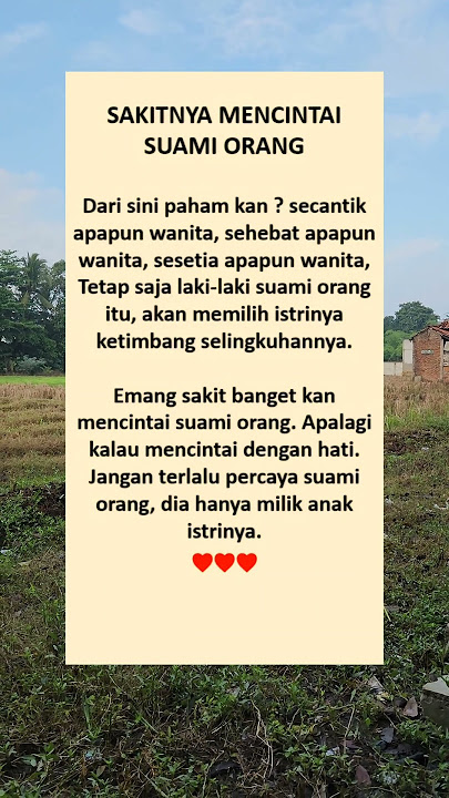 Sakitnya mencintai suami orang #edukasi #katabijak #quotes #storywa #dakwah